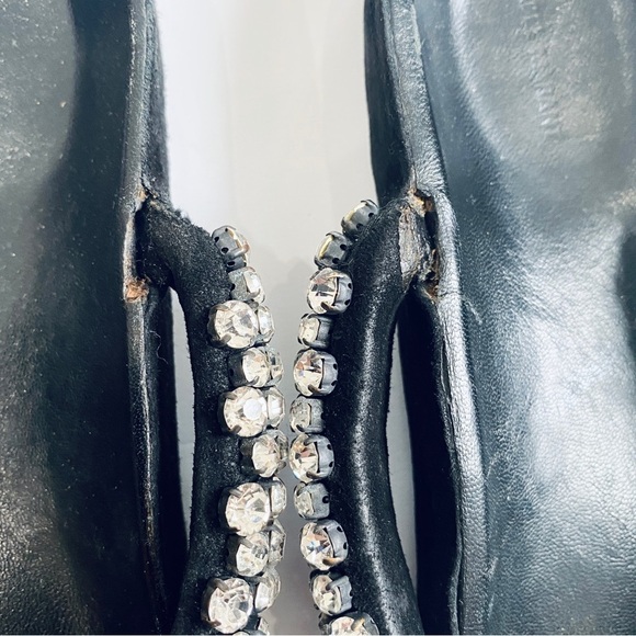 Isabel Marant rhinestone suede leather thong sandals - Picture 8 of 8